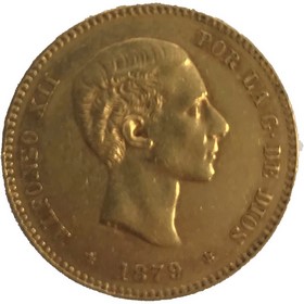 Moneda 25 pesetas Oro 1879 8,06 g